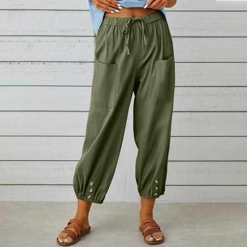 high waist hemp pants.|