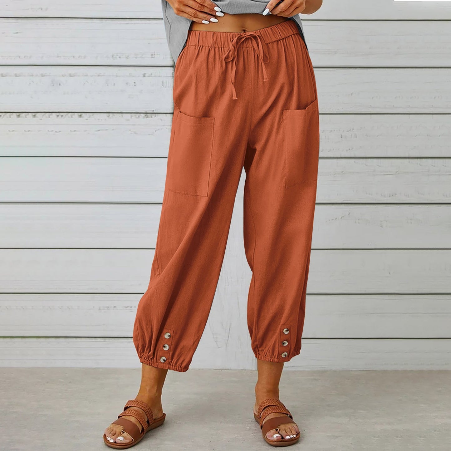 high waist hemp pants.|