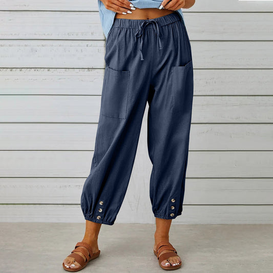 high waist hemp pants.|