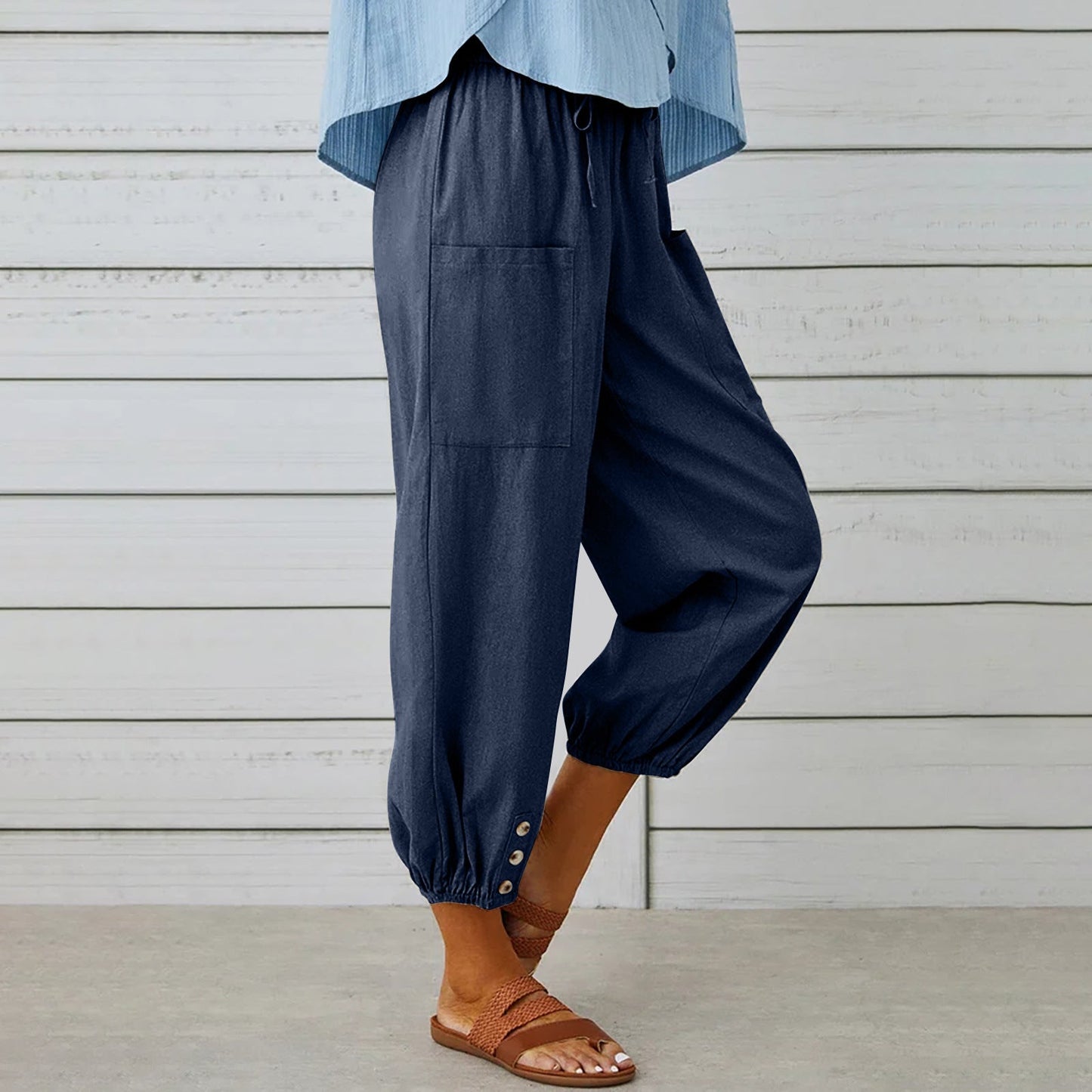 high waist hemp pants.|