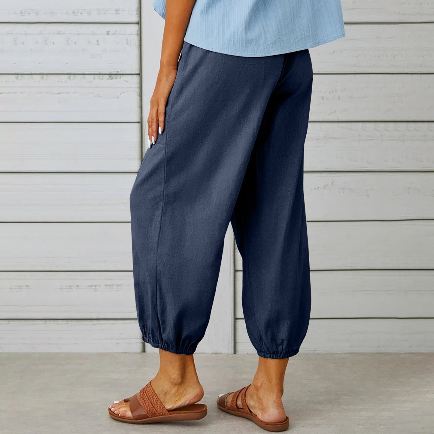 high waist hemp pants.|