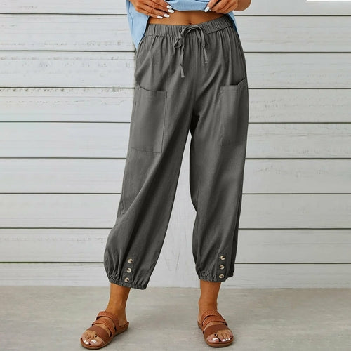high waist hemp pants.|