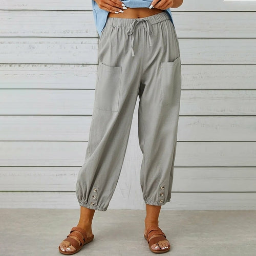 high waist hemp pants.|