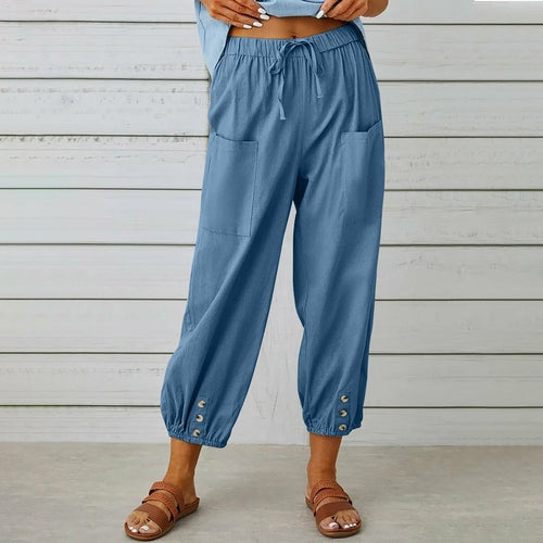 high waist hemp pants.|