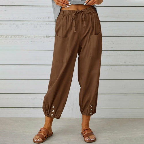 high waist hemp pants.|