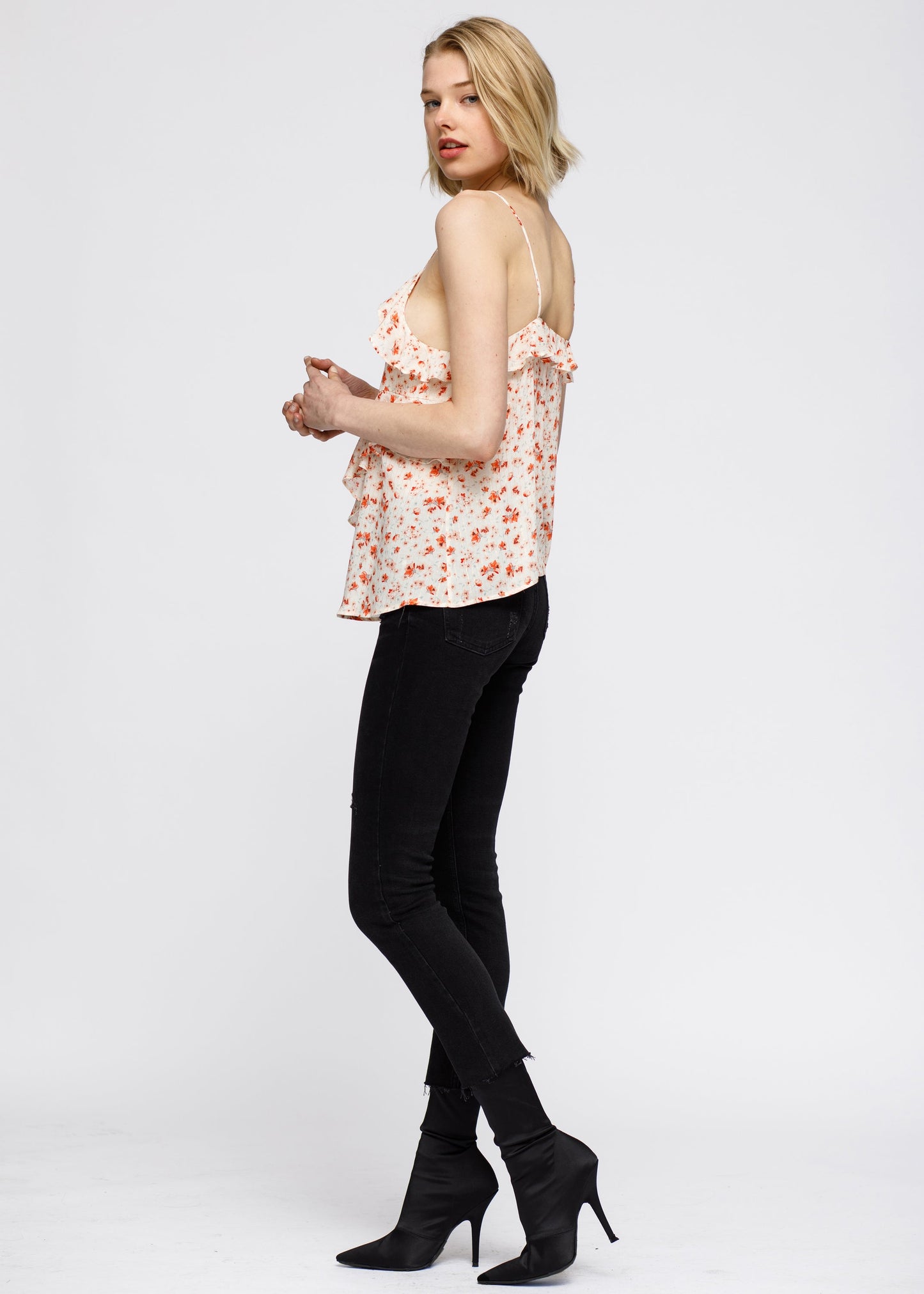 ruffle cami.|