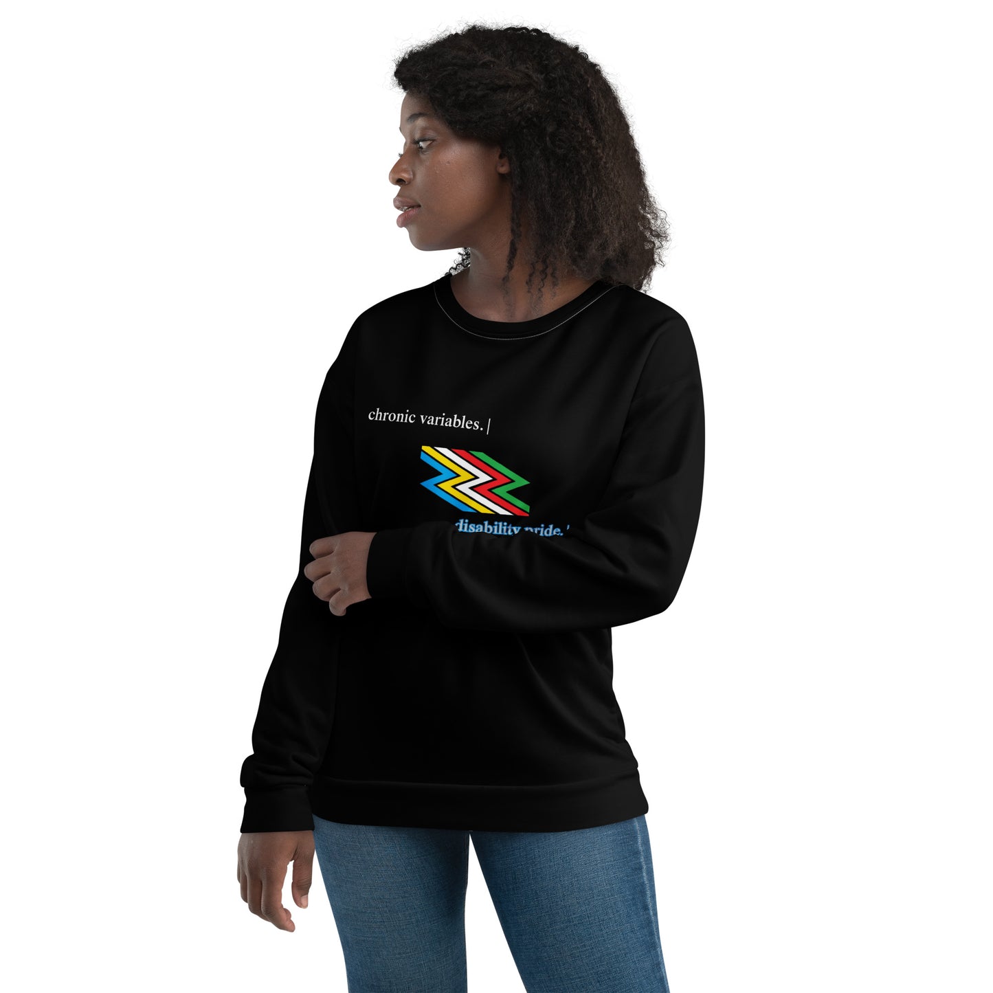 disability pride crewneck.|
