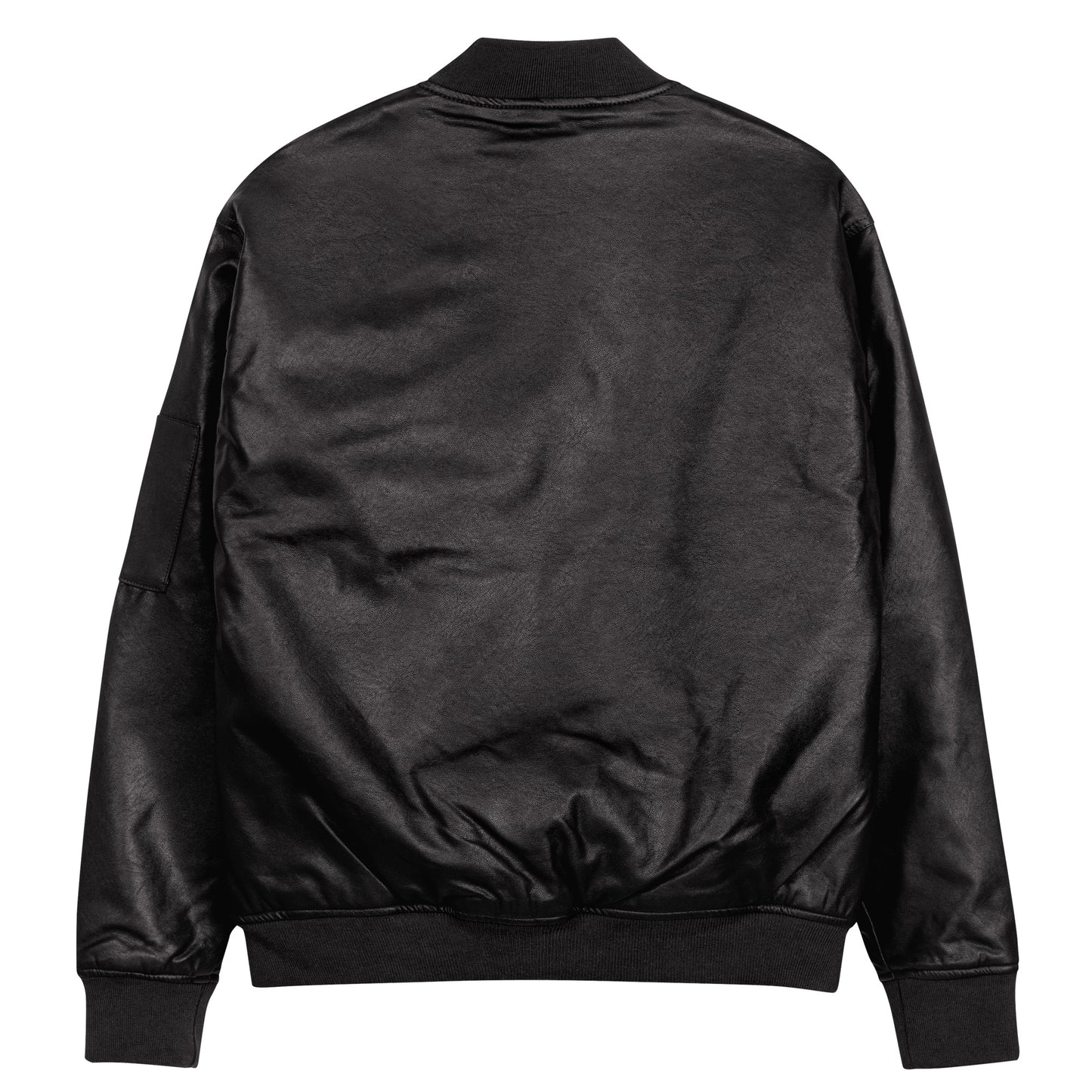 the not leather jacket.|