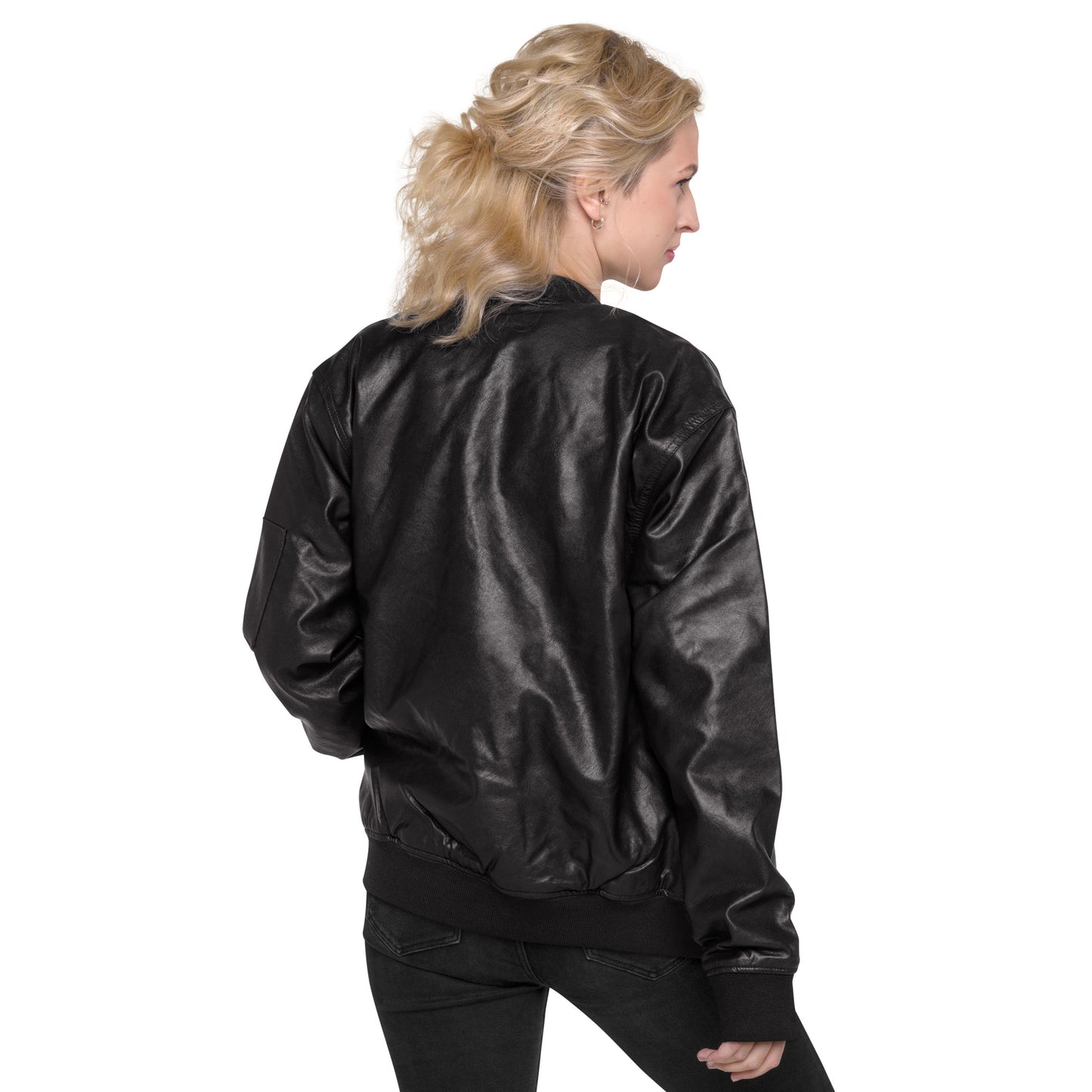 the not leather jacket.|