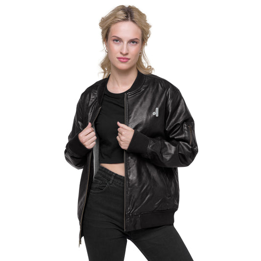 the not leather jacket.|