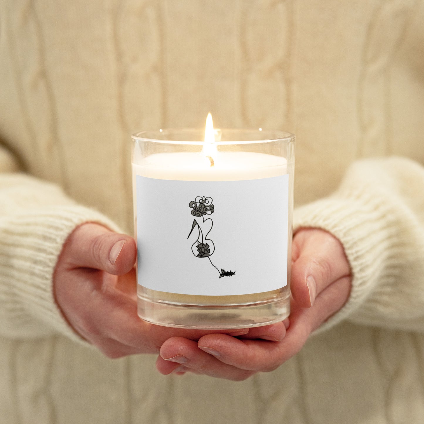 a self portrait candle.|