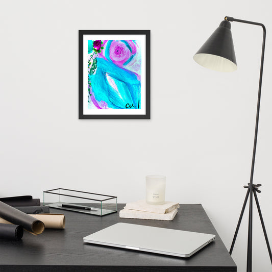 Framed photo paper poster
