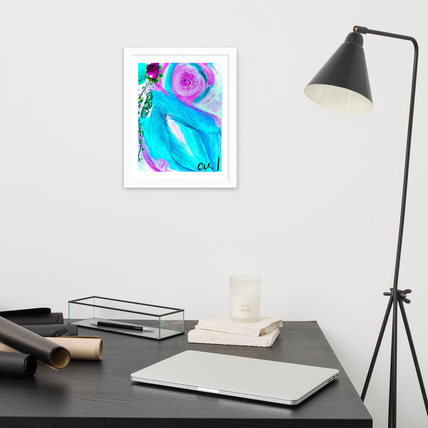 Framed photo paper poster