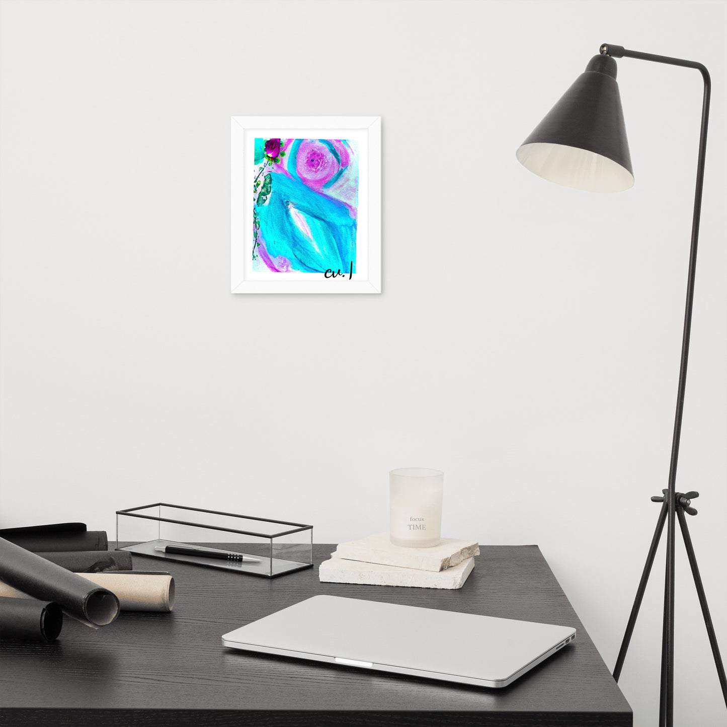 Framed photo paper poster