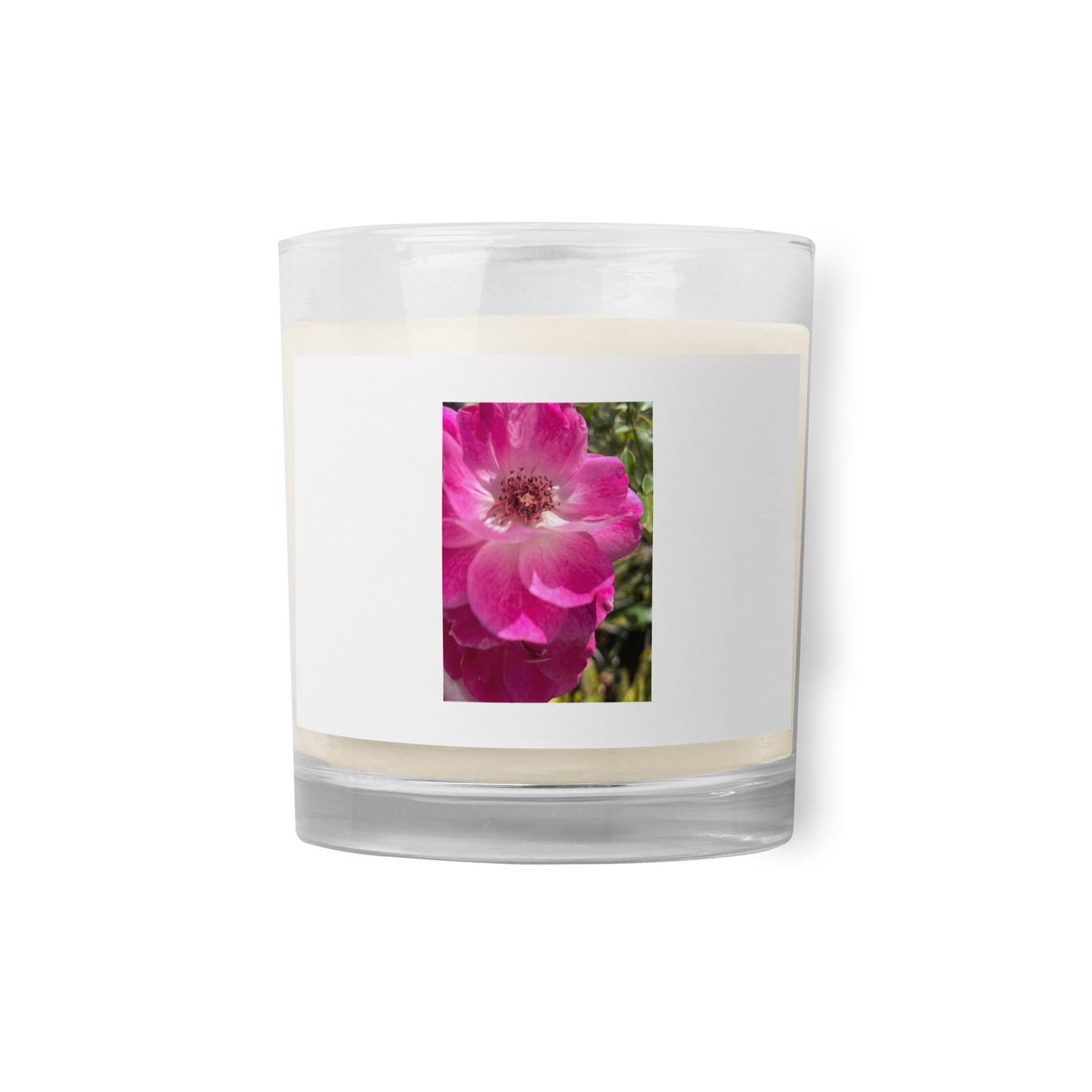 pink flower candle.|