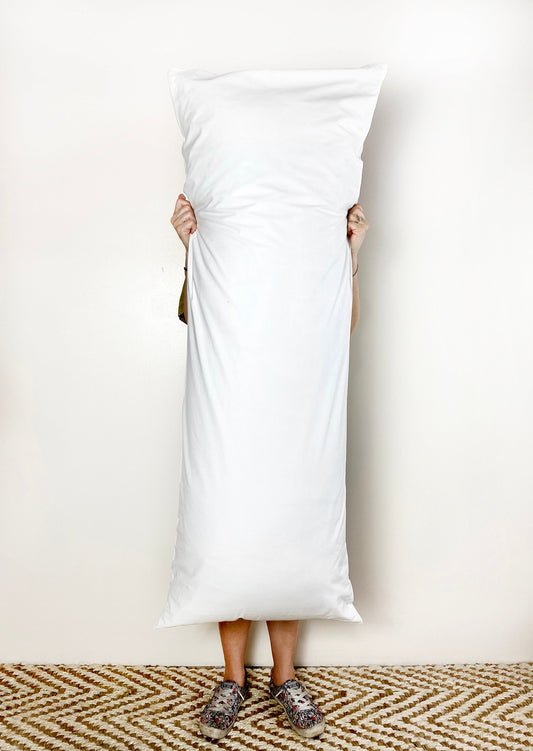 down alternative body pillow.|